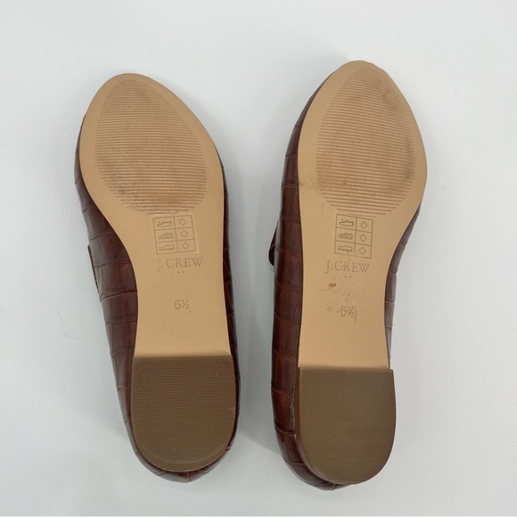 New J.Crew Crocodile-embossed smoking loafers size 6.5 - Picture 7 of 10